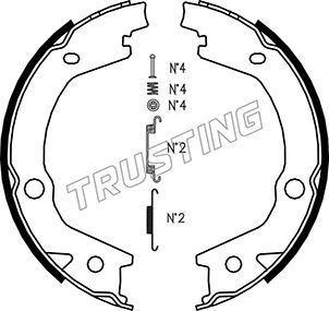 Комплект тормозных колодок, стояночная тормозная система TRUSTING 046220K