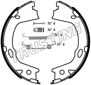 Комплект тормозных колодок, стояночная тормозная система TRUSTING 046228K