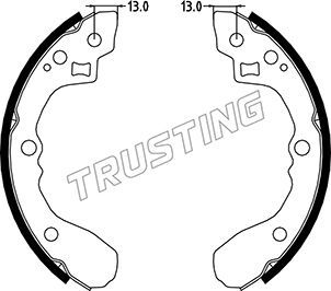 Комплект тормозных колодок TRUSTING 049154