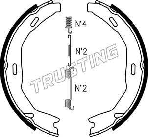 Комплект тормозных колодок, стояночная тормозная система TRUSTING 052132K