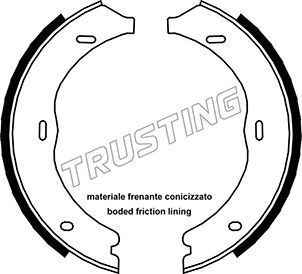 Комплект тормозных колодок, стояночная тормозная система TRUSTING 052135
