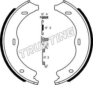 Комплект тормозных колодок, стояночная тормозная система TRUSTING 052138K