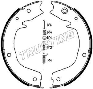 Комплект тормозных колодок, стояночная тормозная система TRUSTING 064179K
