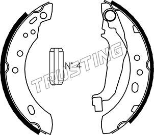 Комплект тормозных колодок TRUSTING 067185