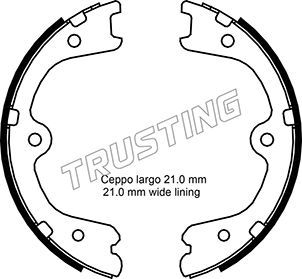 Комплект тормозных колодок, стояночная тормозная система TRUSTING 067200