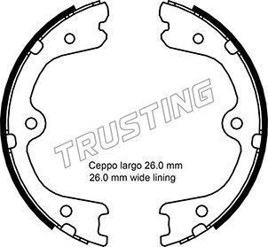 Комплект тормозных колодок, стояночная тормозная система TRUSTING 067201
