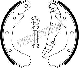 Комплект тормозных колодок TRUSTING 073162