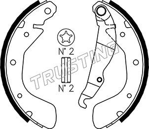 Комплект тормозных колодок TRUSTING 073166