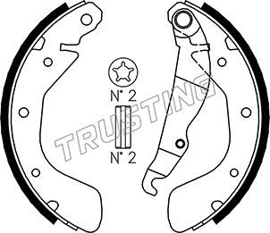 Комплект тормозных колодок TRUSTING 073167