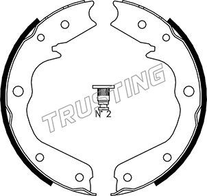 Комплект тормозных колодок, стояночная тормозная система TRUSTING 073173