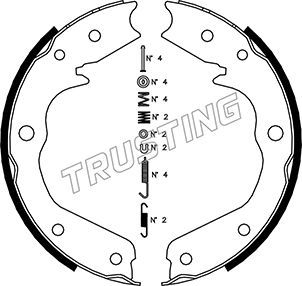 Комплект тормозных колодок, стояночная тормозная система TRUSTING 073173K