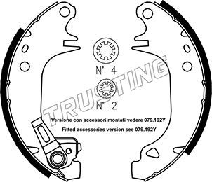 Комплект тормозных колодок TRUSTING 079180Y