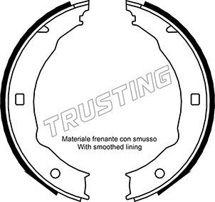 Комплект тормозных колодок, стояночная тормозная система TRUSTING 079193