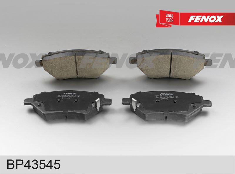 Комплект тормозных колодок, дисковый тормоз FENOX BP43545