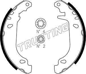 Комплект тормозных колодок TRUSTING 088216