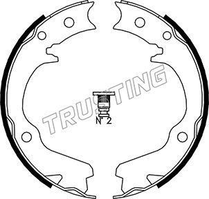 Комплект тормозных колодок, стояночная тормозная система TRUSTING 110336