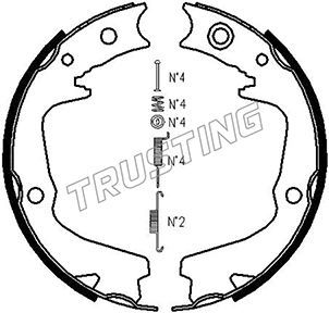 Комплект тормозных колодок, стояночная тормозная система TRUSTING 110337K