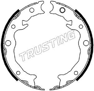 Комплект тормозных колодок, стояночная тормозная система TRUSTING 110343