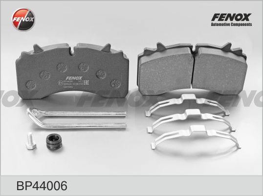 Комплект тормозных колодок, дисковый тормоз FENOX BP44006