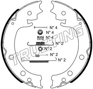 Комплект тормозных колодок, стояночная тормозная система TRUSTING 111253K