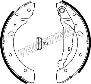 Комплект тормозных колодок TRUSTING 115300