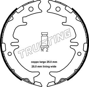 Комплект тормозных колодок, стояночная тормозная система TRUSTING 115311