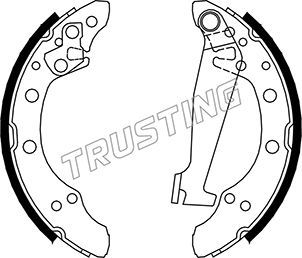Комплект тормозных колодок TRUSTING 124284