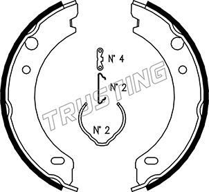 Комплект тормозных колодок, стояночная тормозная система TRUSTING 127271K