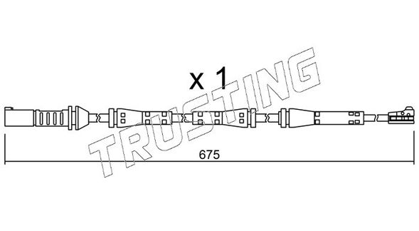 Сигнализатор, износ тормозных колодок TRUSTING SU278