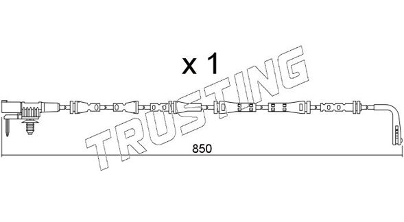 Сигнализатор, износ тормозных колодок TRUSTING SU352