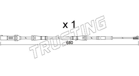 Сигнализатор, износ тормозных колодок TRUSTING SU369