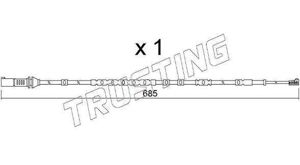 Сигнализатор, износ тормозных колодок TRUSTING SU370