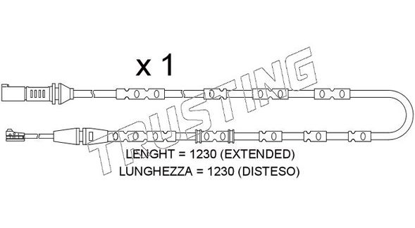 Сигнализатор, износ тормозных колодок TRUSTING SU371