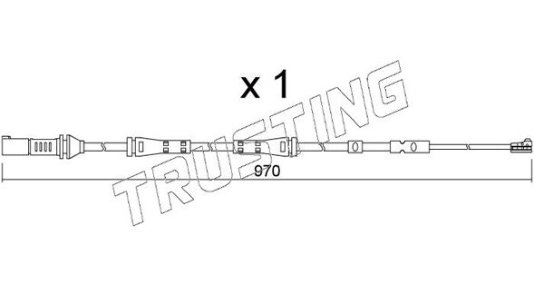 Сигнализатор, износ тормозных колодок TRUSTING SU375