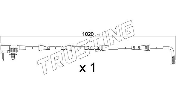 Сигнализатор, износ тормозных колодок TRUSTING SU393