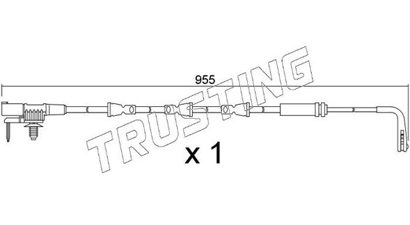 Сигнализатор, износ тормозных колодок TRUSTING SU396