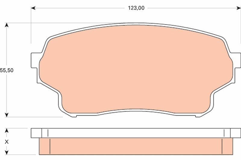 Комплект тормозных колодок, дисковый тормоз TRW GDB3490