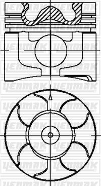 Поршень YENMAK 3904370000