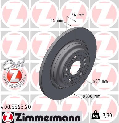 Тормозной диск ZIMMERMANN 400556320