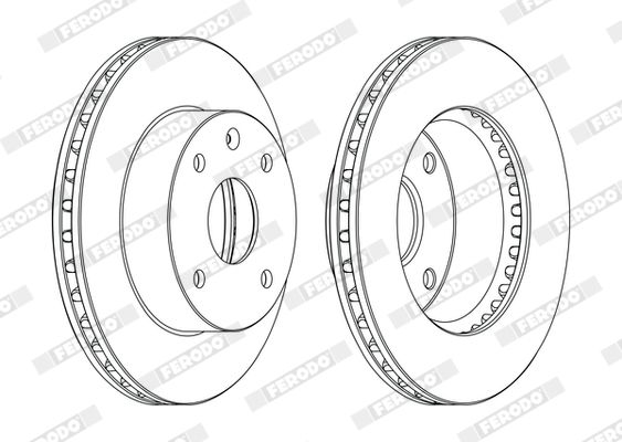Тормозной диск FERODO DDF1257C