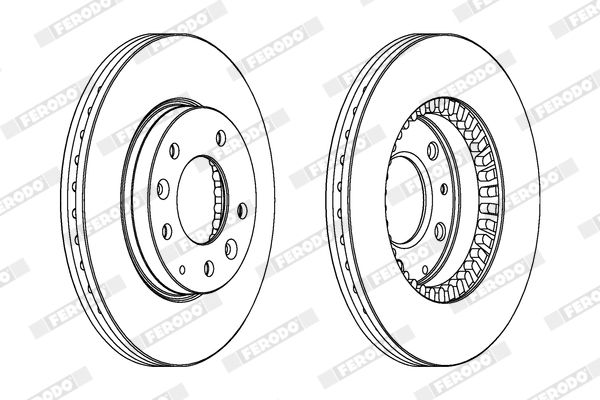 Тормозной диск FERODO DDF1278C