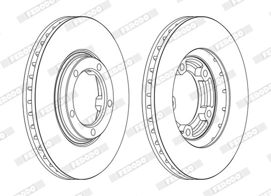 Тормозной диск FERODO DDF1404C