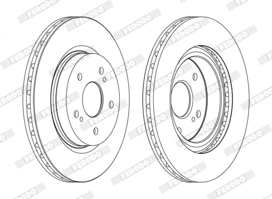 Тормозной диск FERODO DDF1635C