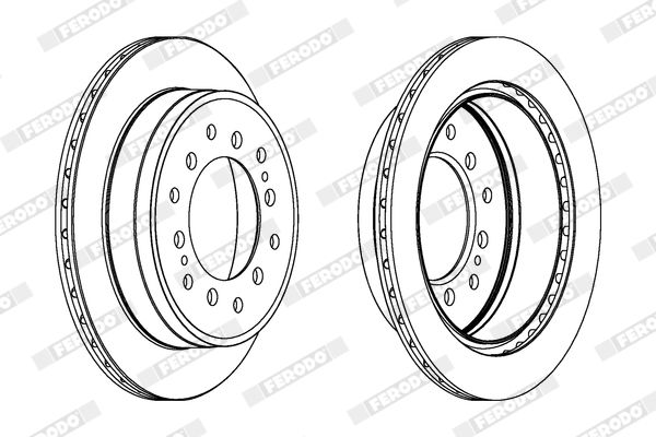 Тормозной диск FERODO DDF1743C