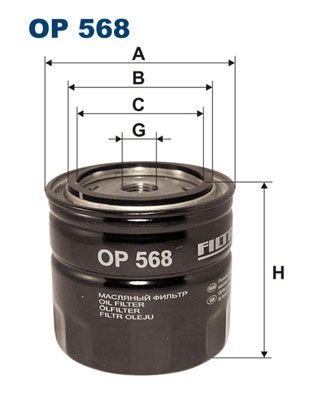 Масляный фильтр FILTRON OP568