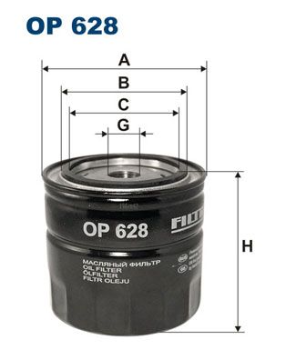 Масляный фильтр FILTRON OP628