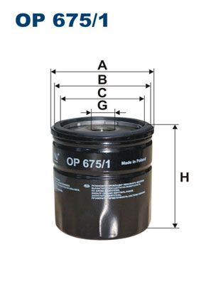 Масляный фильтр FILTRON OP6751