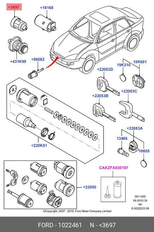 Запчасть FORD 1022461