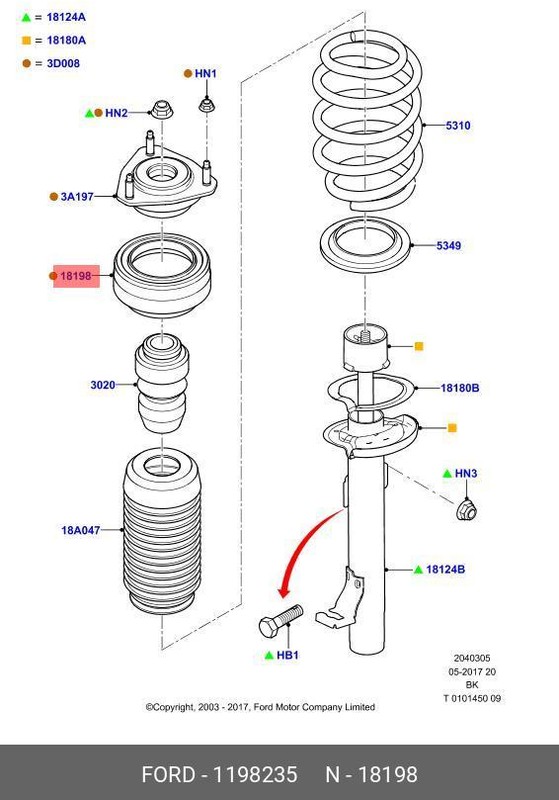 Запчасть FORD 1198235