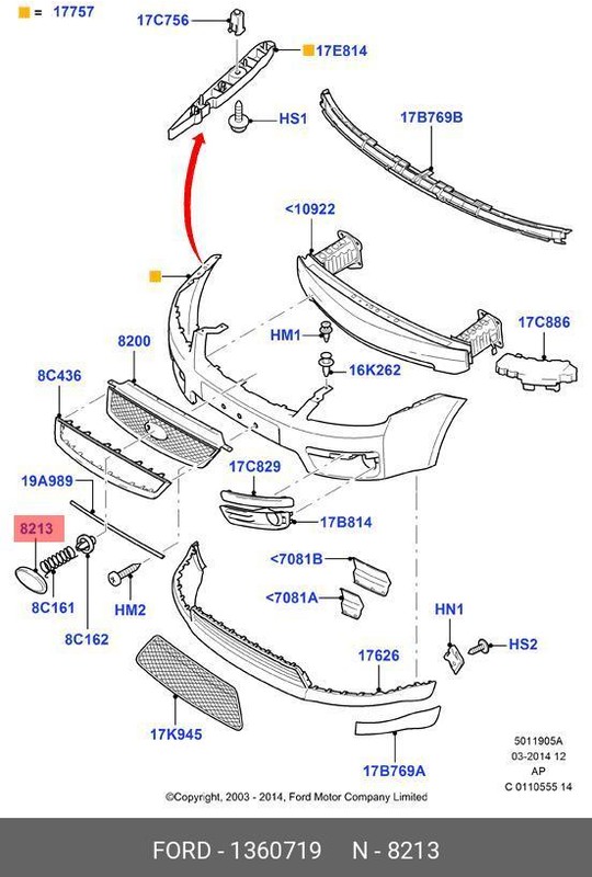 Запчасть FORD 1360719